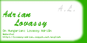 adrian lovassy business card